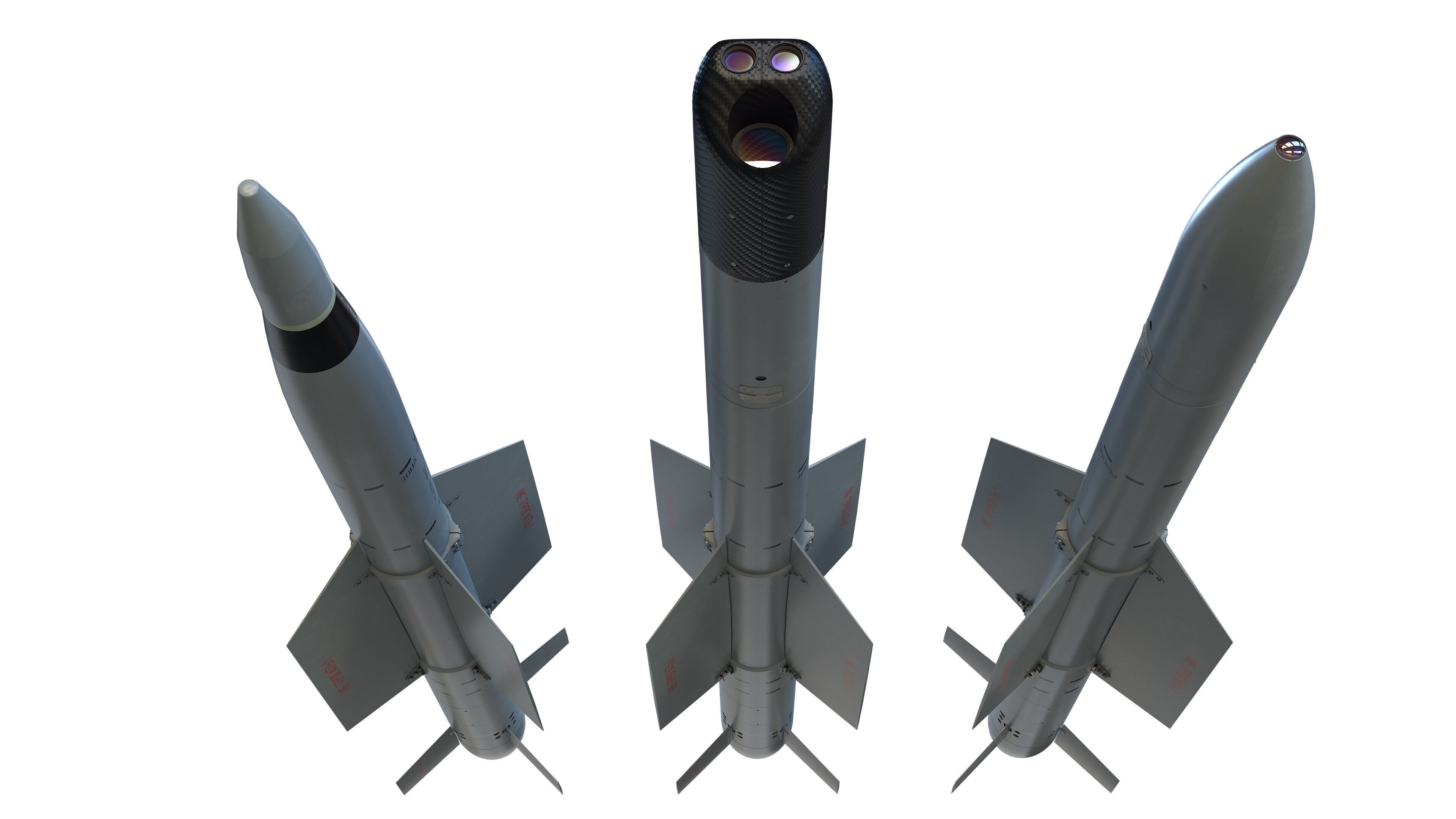 KAB-50C  KAB-50TV  and  KAB-50L guided air bomb 3in1 Low-poly 3D model_9