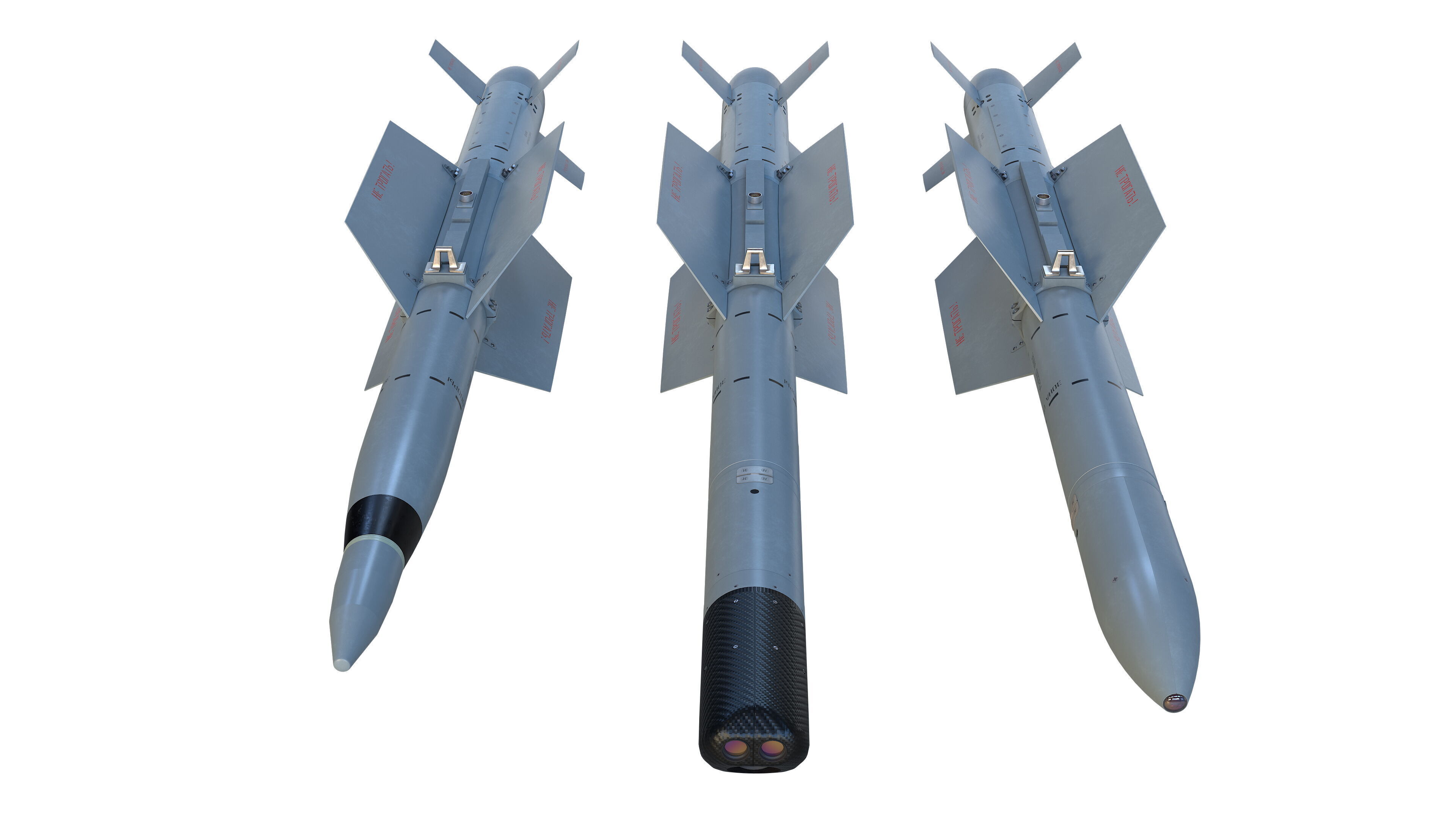 KAB-50C  KAB-50TV  and  KAB-50L guided air bomb 3in1 Low-poly 3D model_8