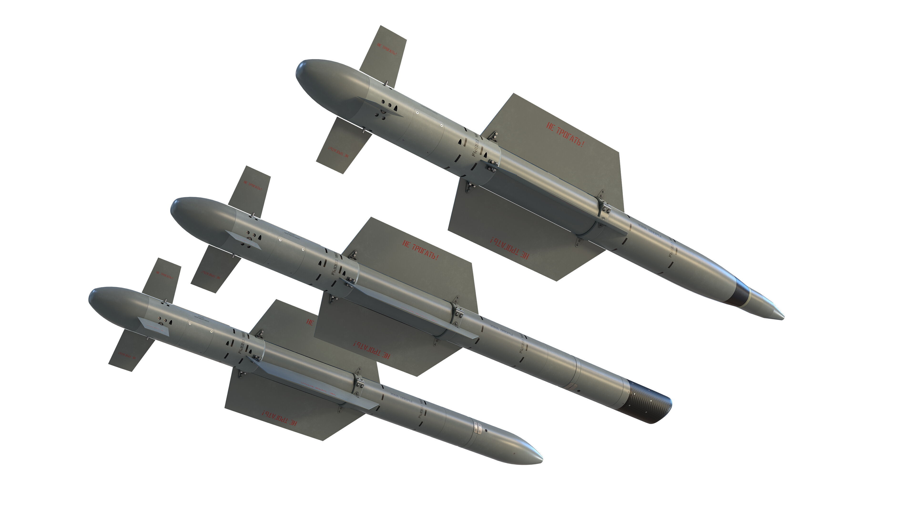 KAB-50C  KAB-50TV  and  KAB-50L guided air bomb 3in1 Low-poly 3D model_14