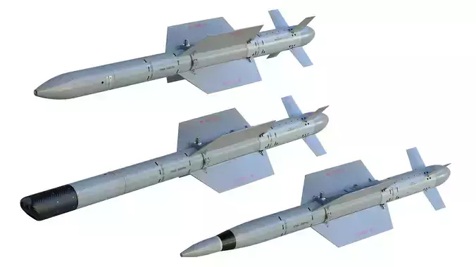KAB-50C  KAB-50TV  and  KAB-50L guided air bomb 3in1 Low-poly 3D model KAB-50C  KAB-50TV  and  KAB-50L guided air bomb 3in1 Low-poly 3D model