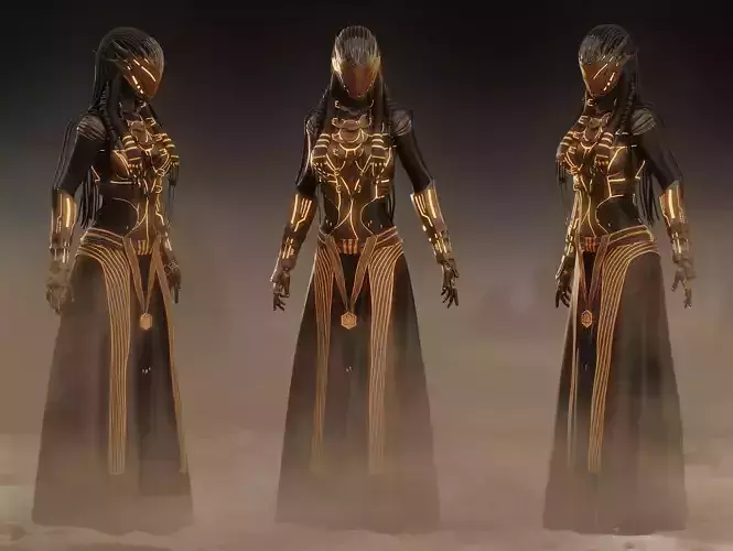 Sci Fi Dune Valkyrie Low-poly 3D model