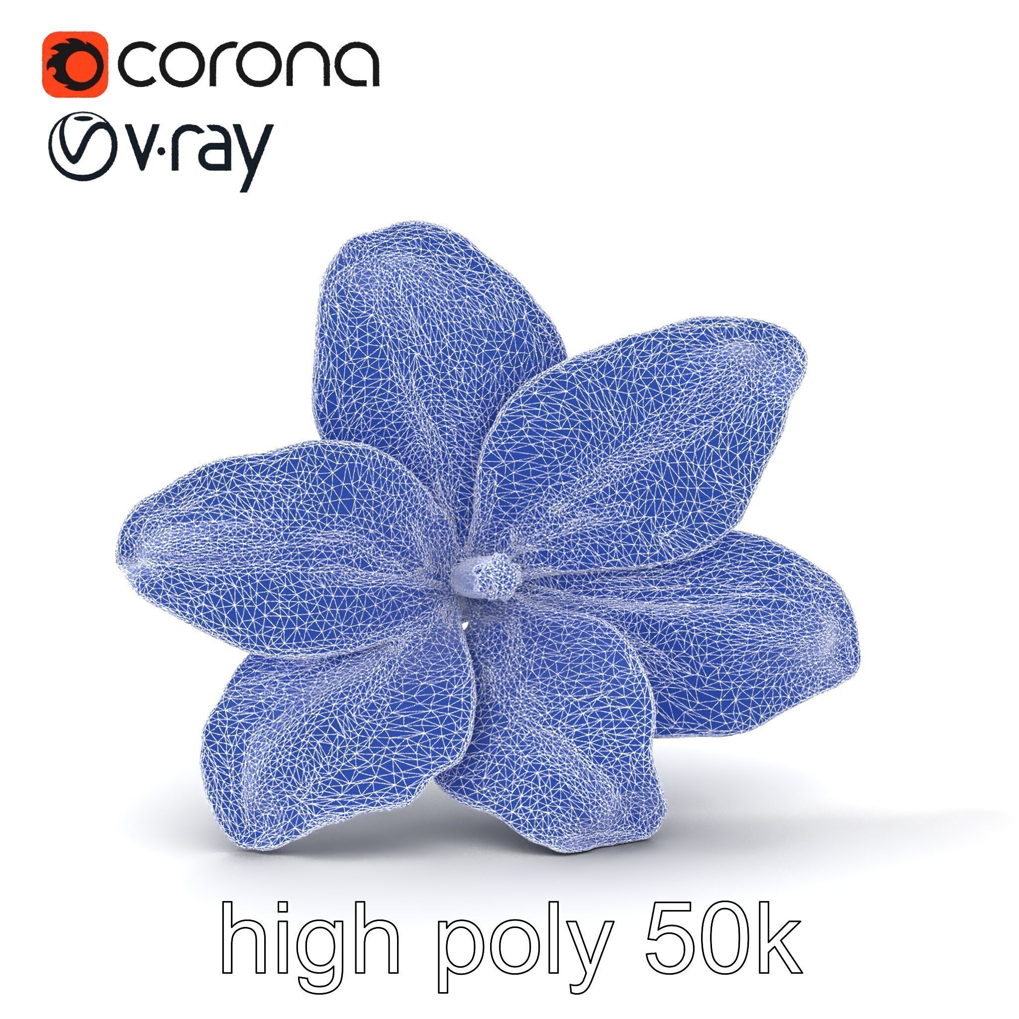 Freesia White Flower Realistic Texture model pack Low-poly 3D model_27