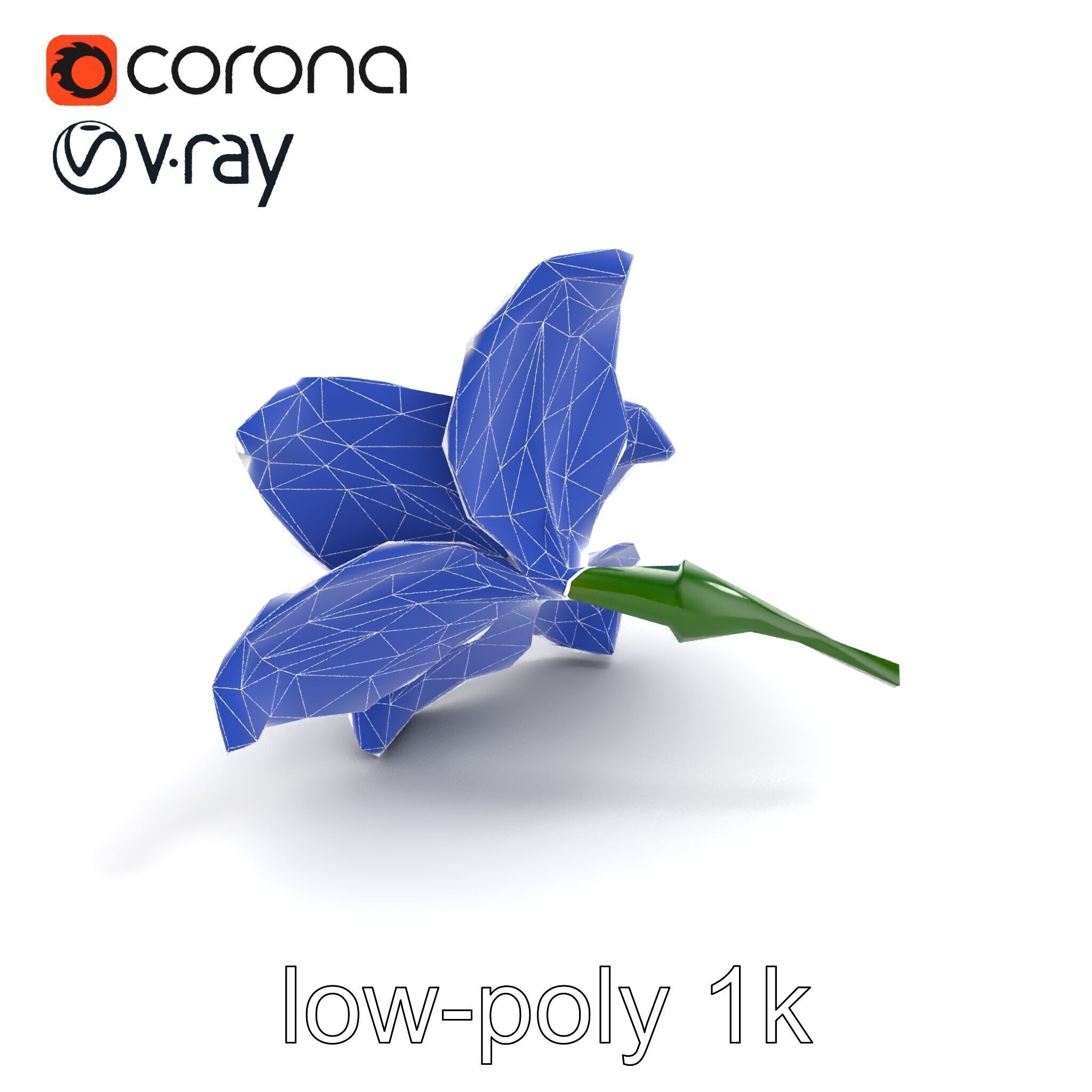 Freesia White Flower Realistic Texture model pack Low-poly 3D model_21