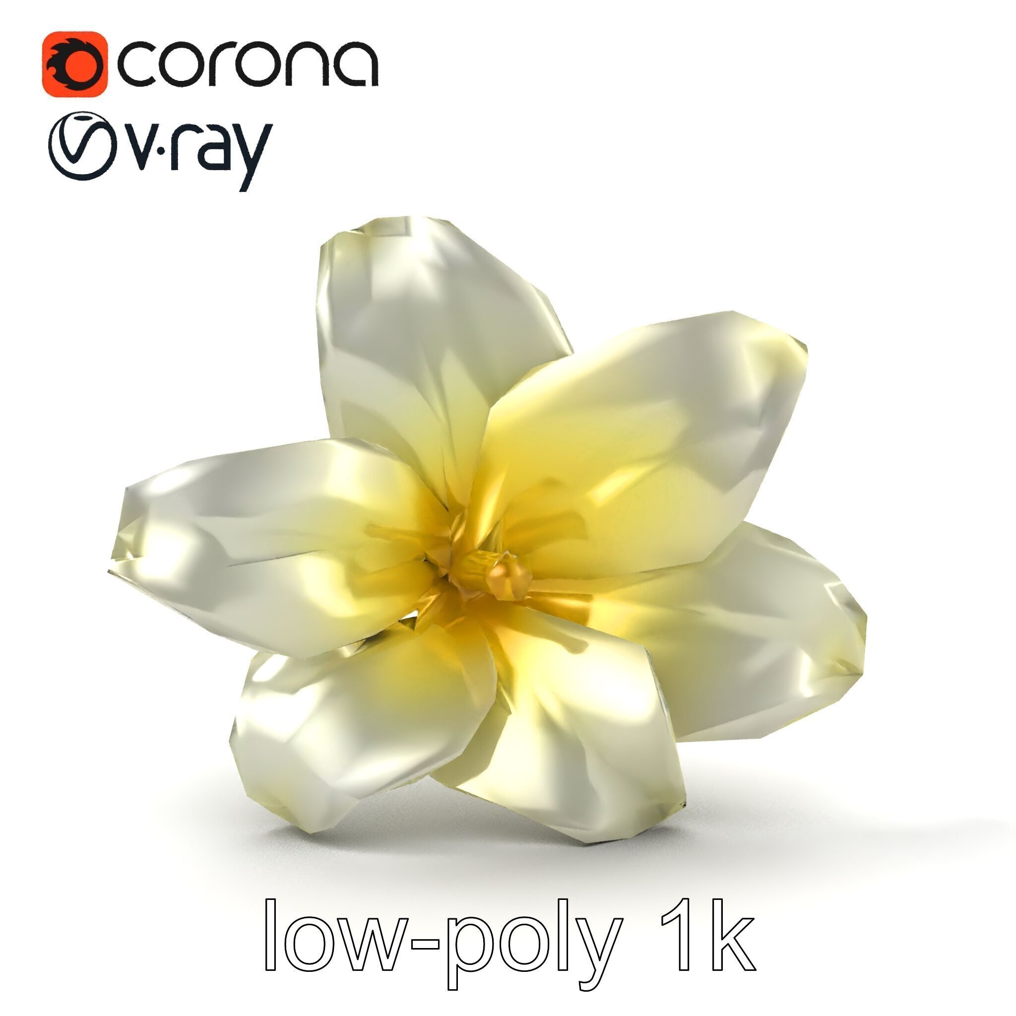 Freesia White Flower Realistic Texture model pack Low-poly 3D model_26