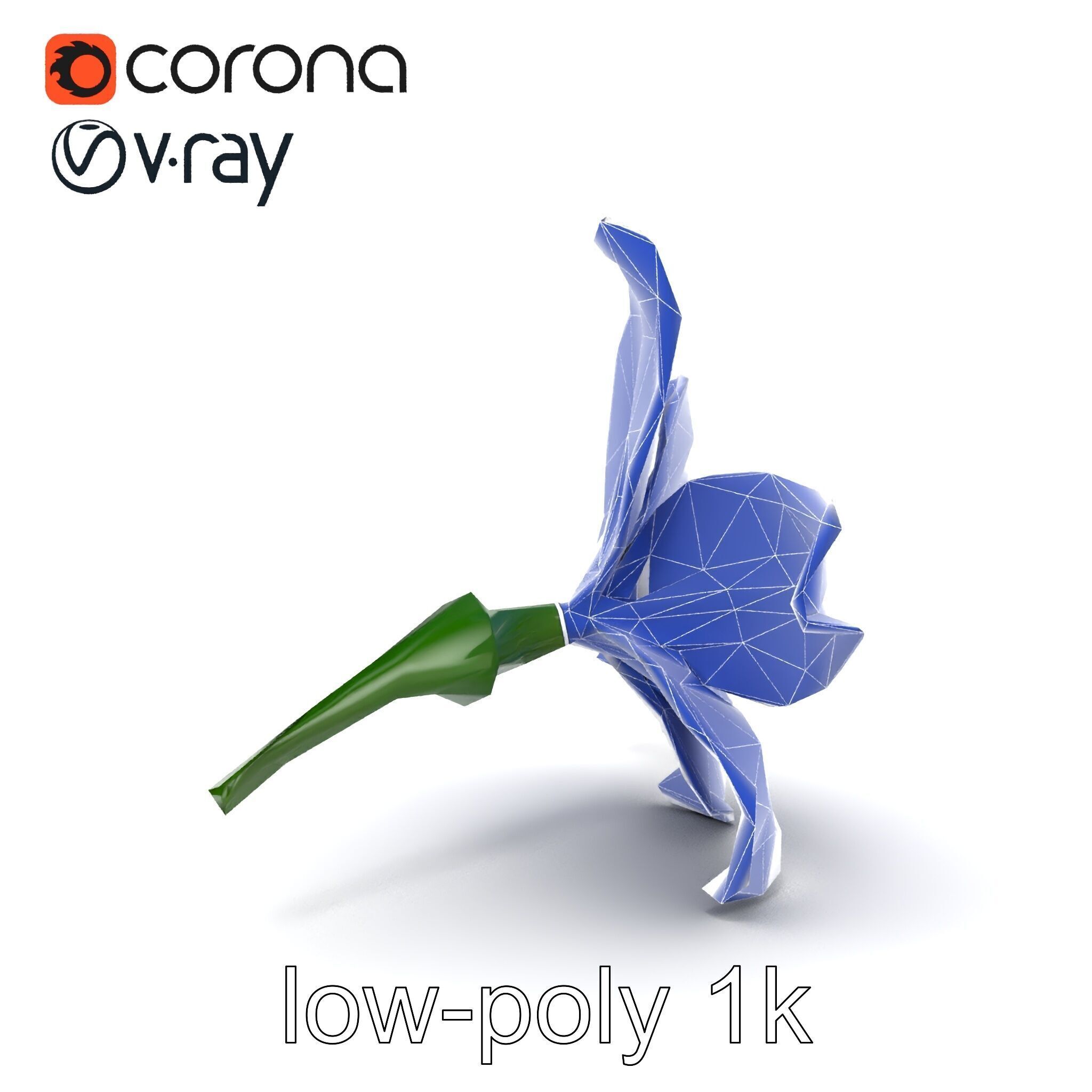 Freesia White Flower Realistic Texture model pack Low-poly 3D model_28