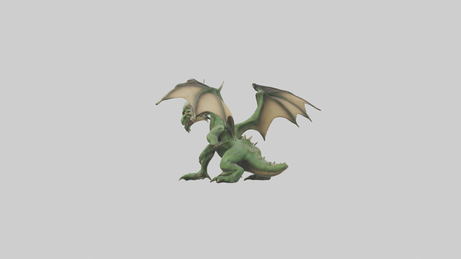Plague Dragon model Low-poly 3D model_1