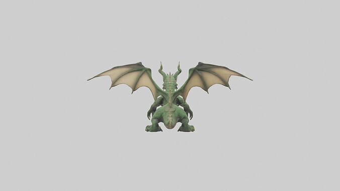 Plague Dragon model Low-poly 3D model