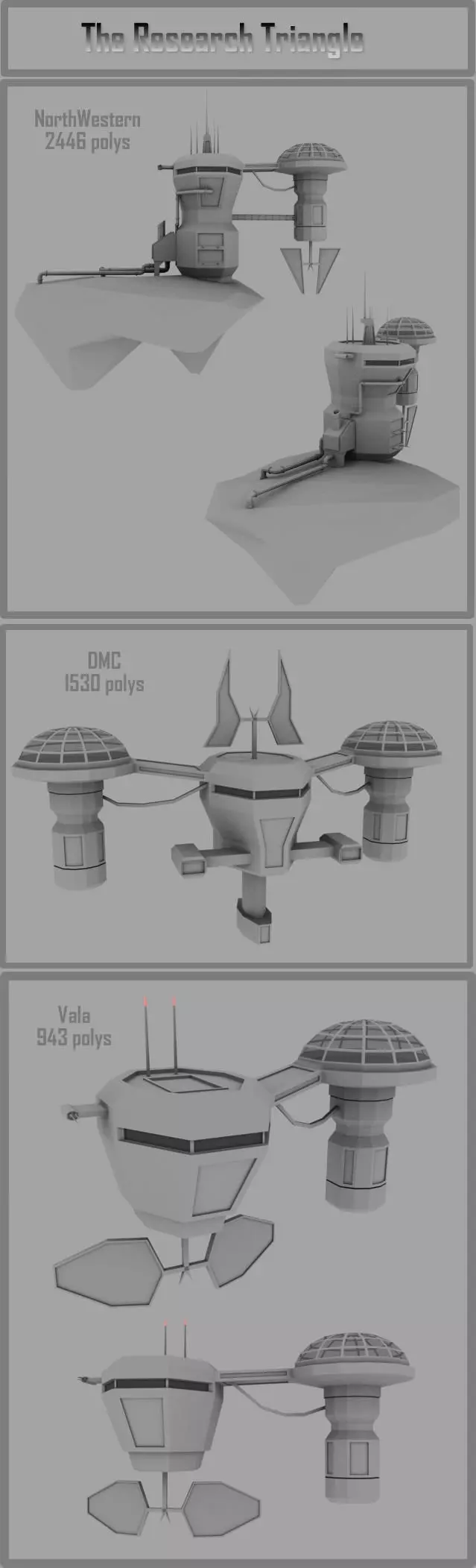 The research triangle Free 3D model