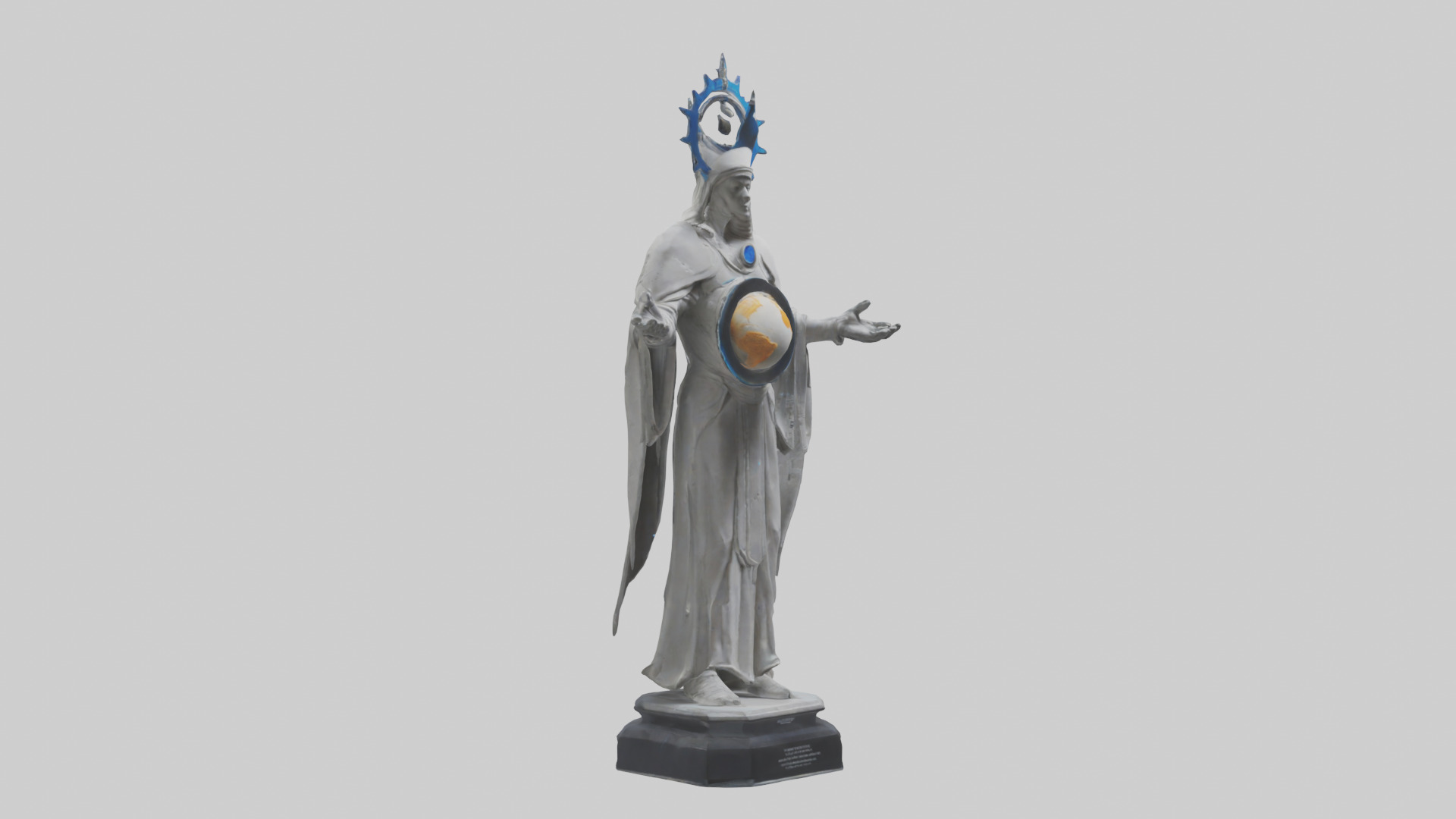 Planetary Protection Statue model Low-poly 3D model_11