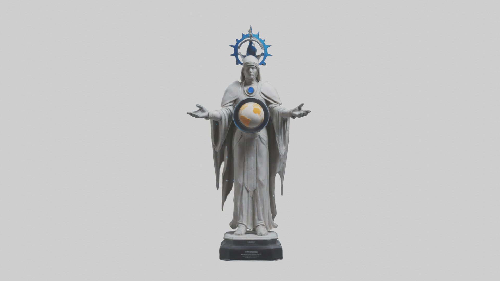 Planetary Protection Statue model Low-poly 3D model_9