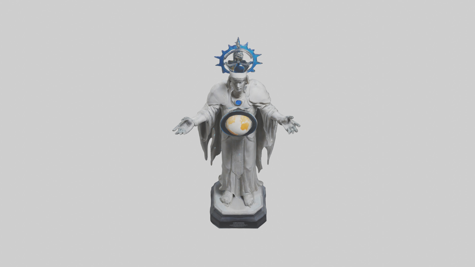 Planetary Protection Statue model Low-poly 3D model_16