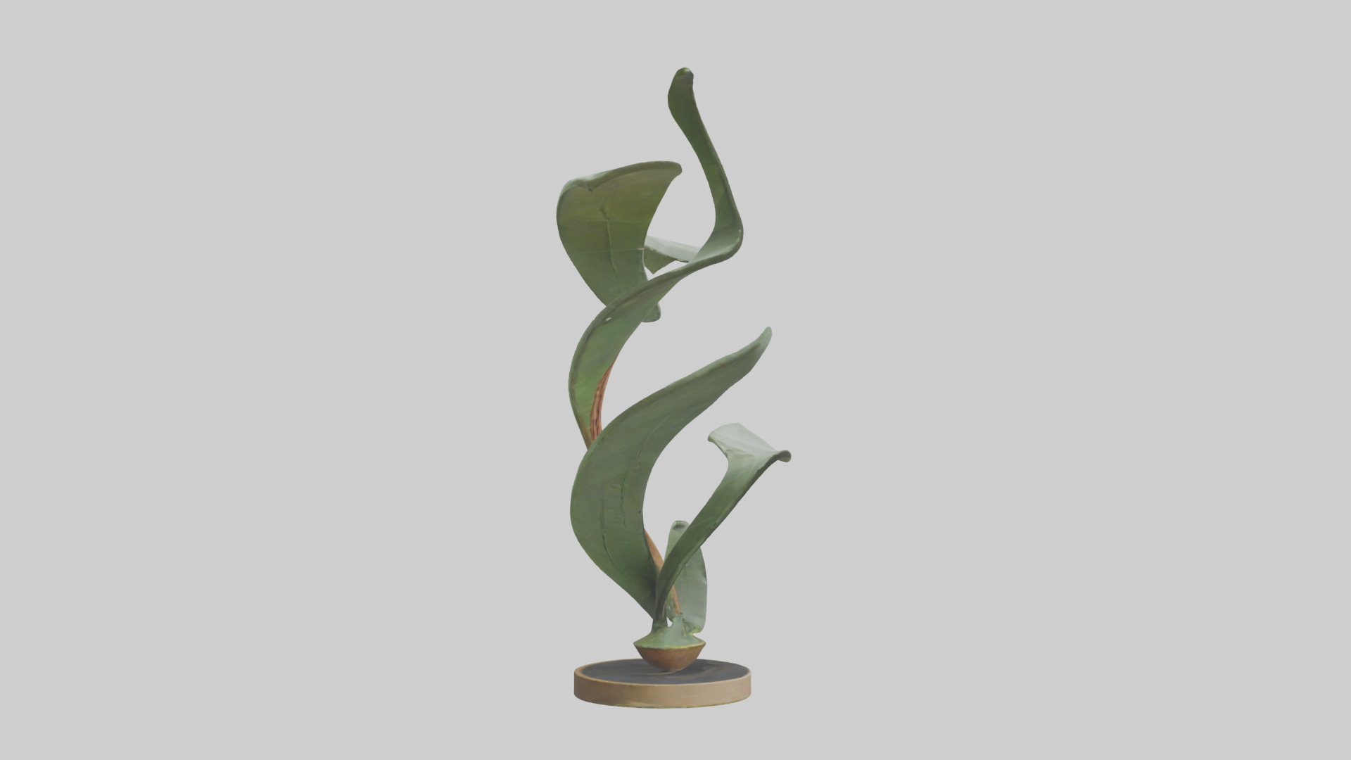 Plant and Stem Movement Sculpture model Low-poly 3D model_13