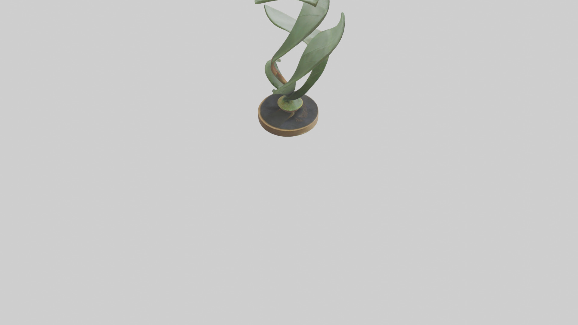 Plant and Stem Movement Sculpture model Low-poly 3D model_4
