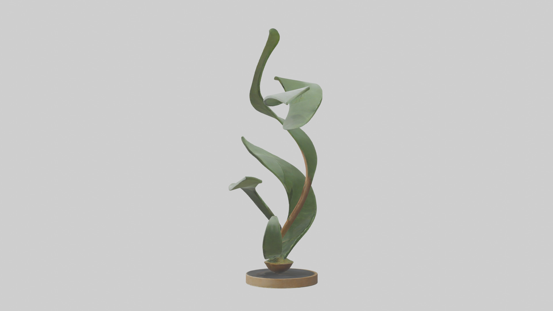 Plant and Stem Movement Sculpture model Low-poly 3D model_12