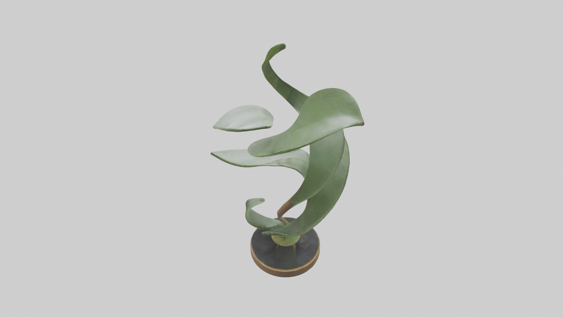 Plant and Stem Movement Sculpture model Low-poly 3D model_15