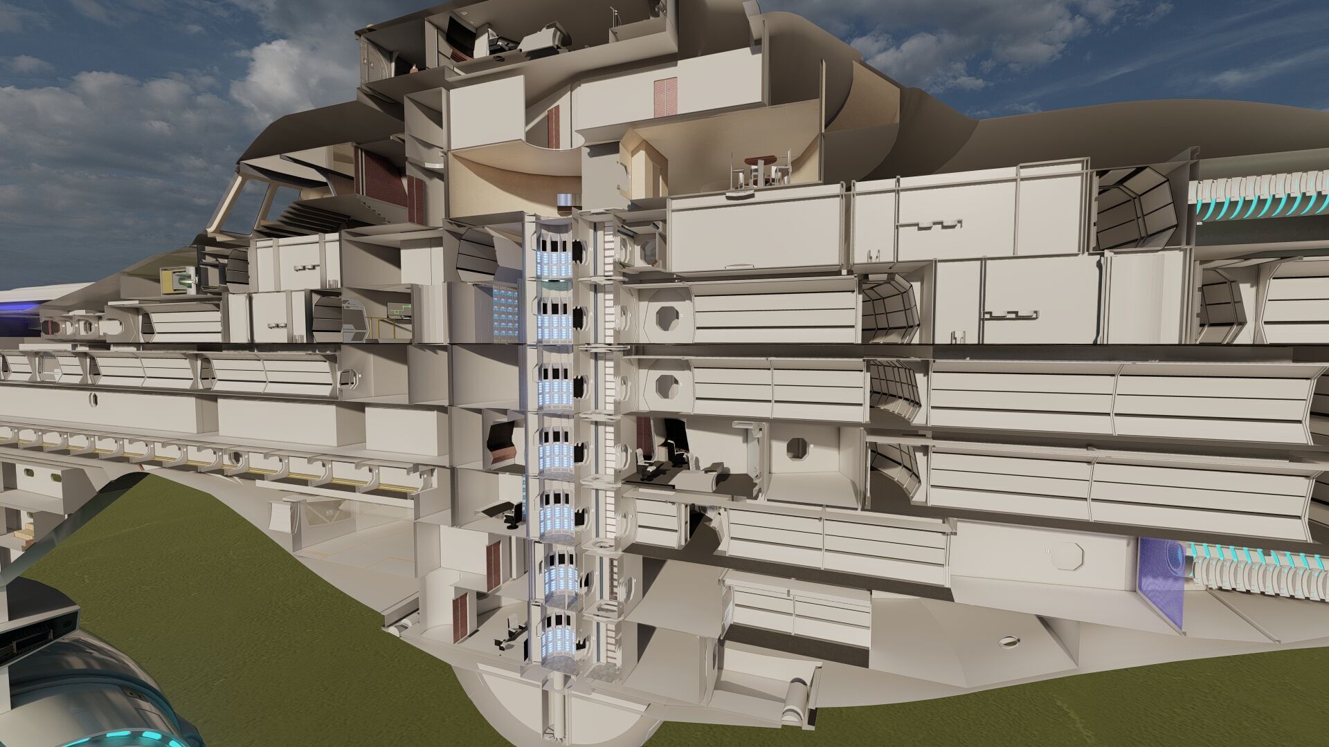 USS ENTERPRISE NCC 1701 A with full interior 3D model_20