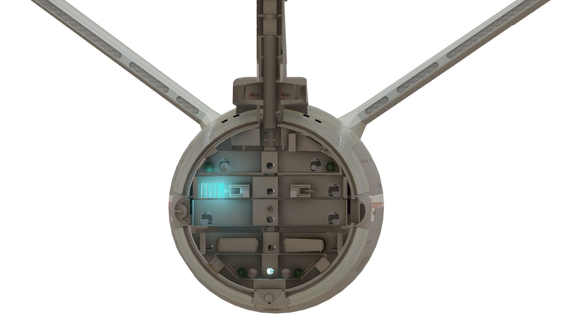 USS ENTERPRISE NCC 1701 A with full interior 3D model_5