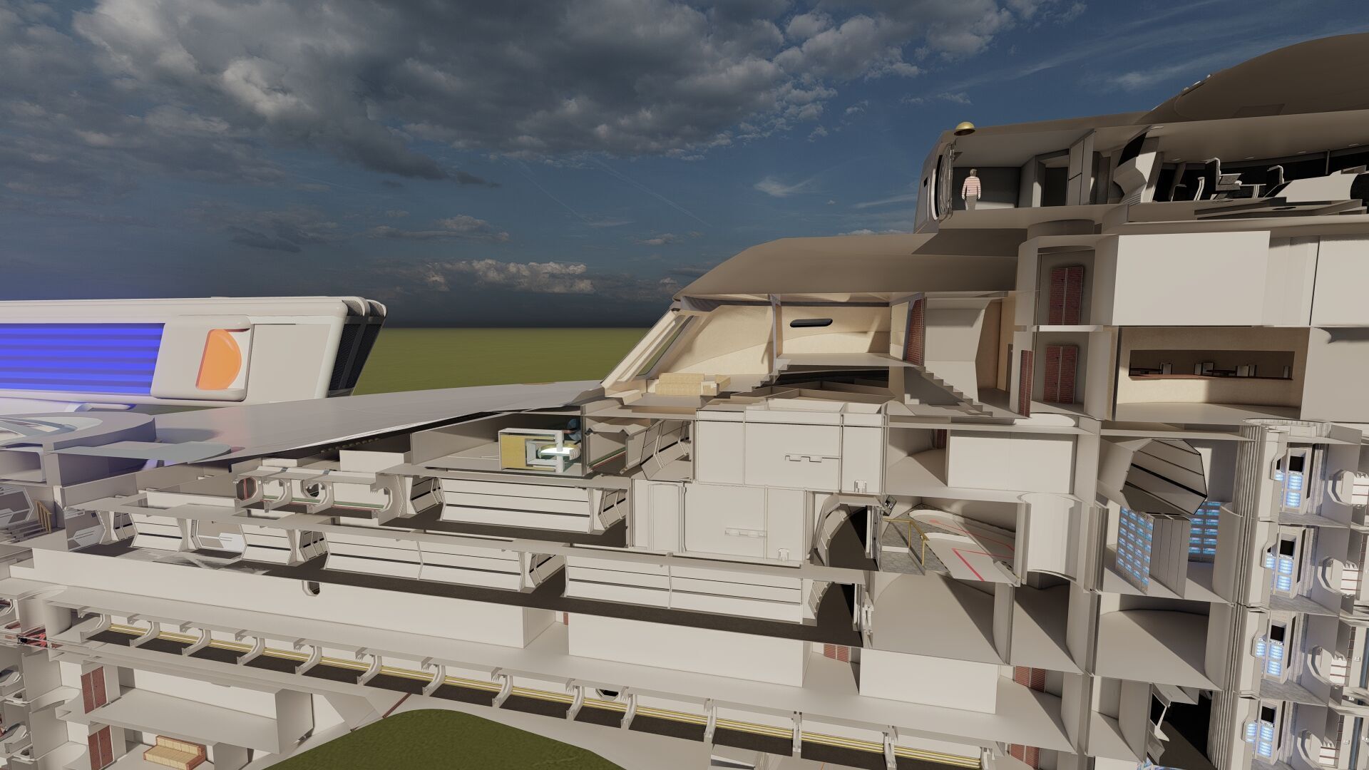 USS ENTERPRISE NCC 1701 A with full interior 3D model_21