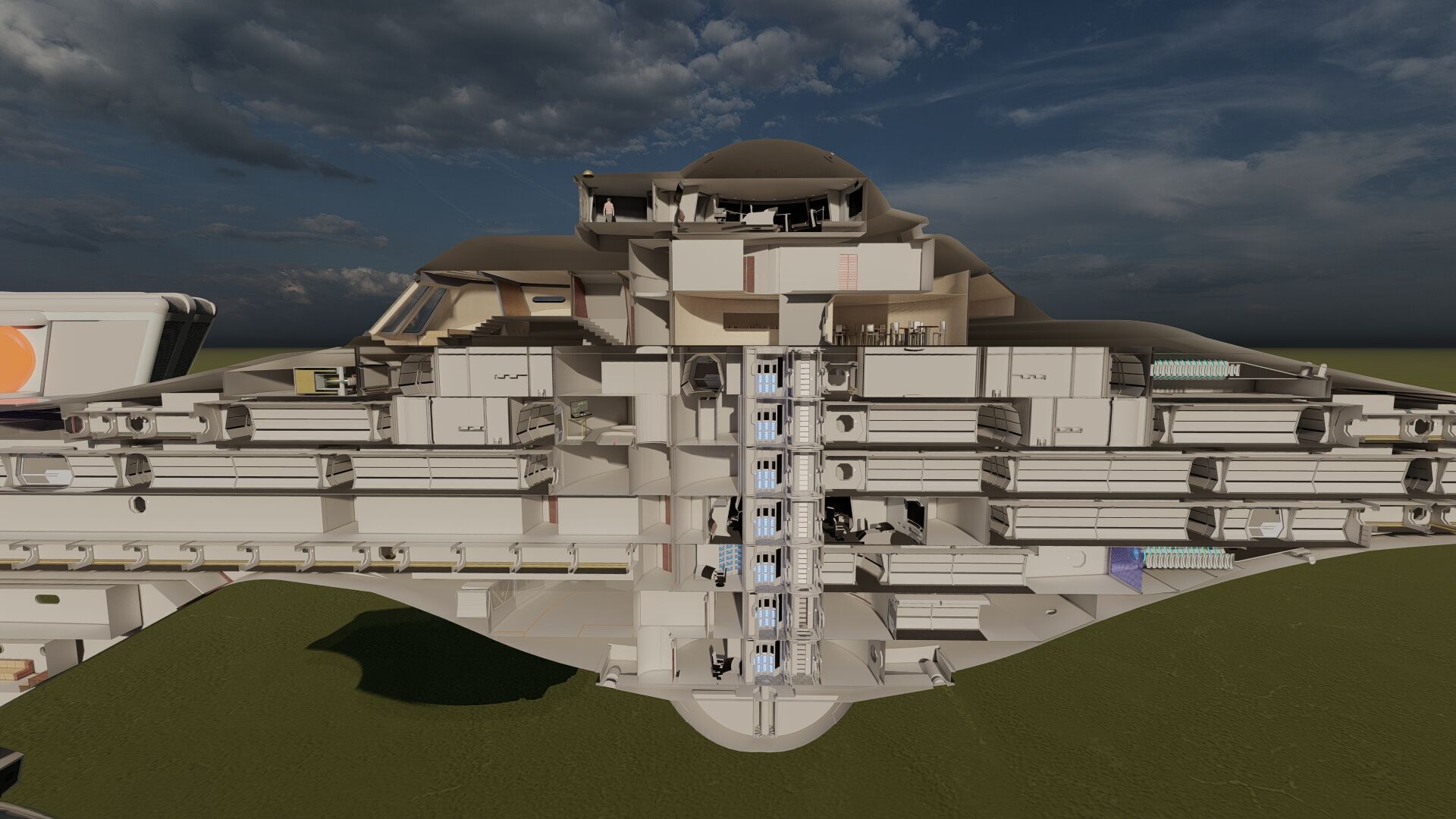 USS ENTERPRISE NCC 1701 A with full interior 3D model_19