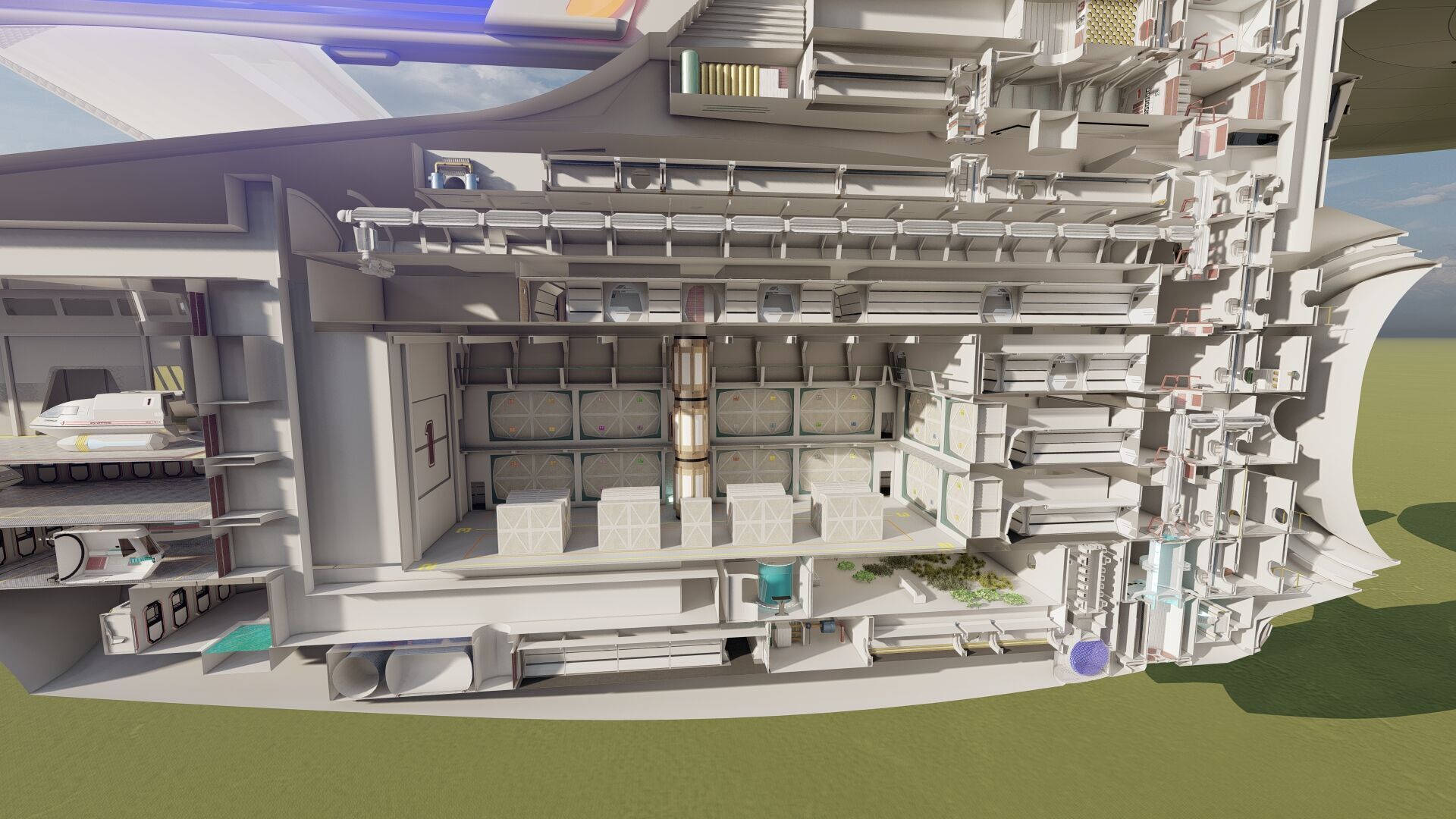 USS ENTERPRISE NCC 1701 A with full interior 3D model_17