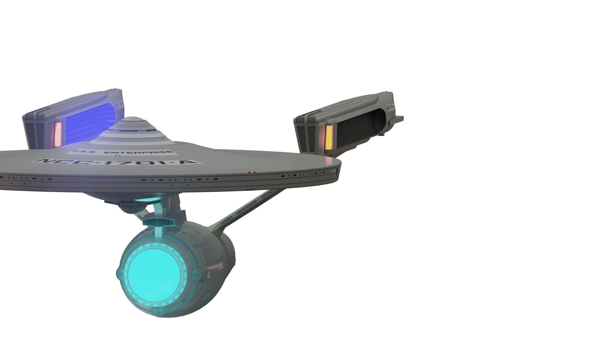 USS ENTERPRISE NCC 1701 A with full interior 3D model_1