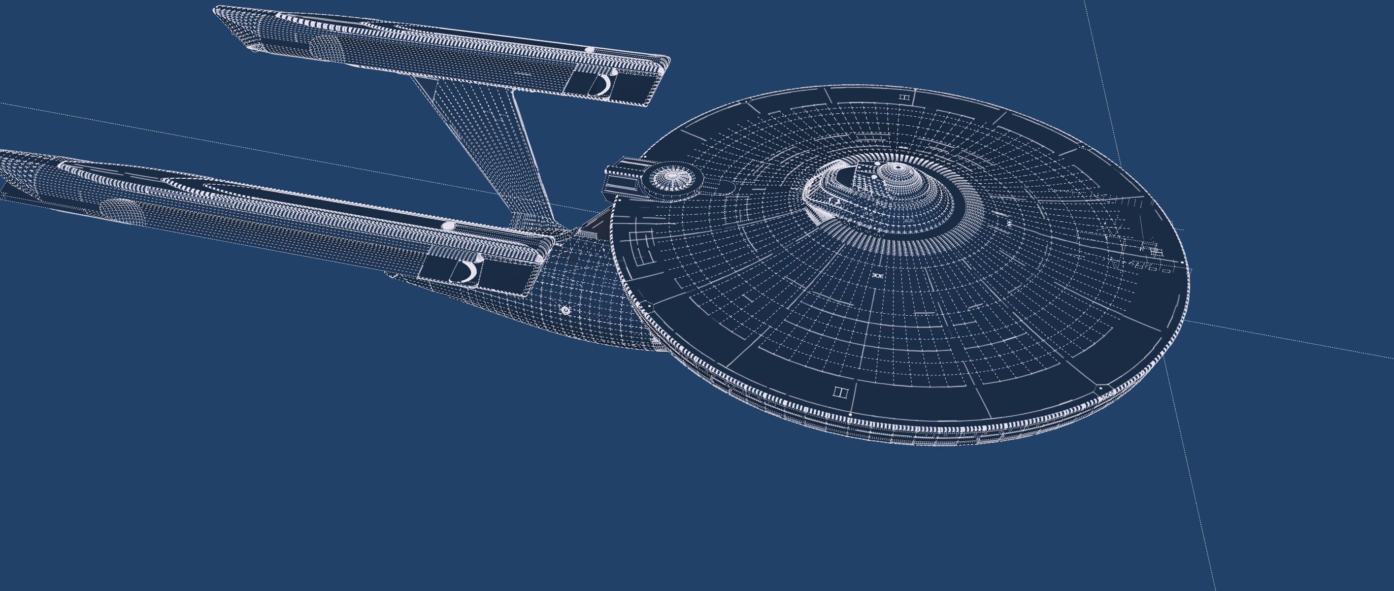 USS ENTERPRISE NCC 1701 A with full interior 3D model_59