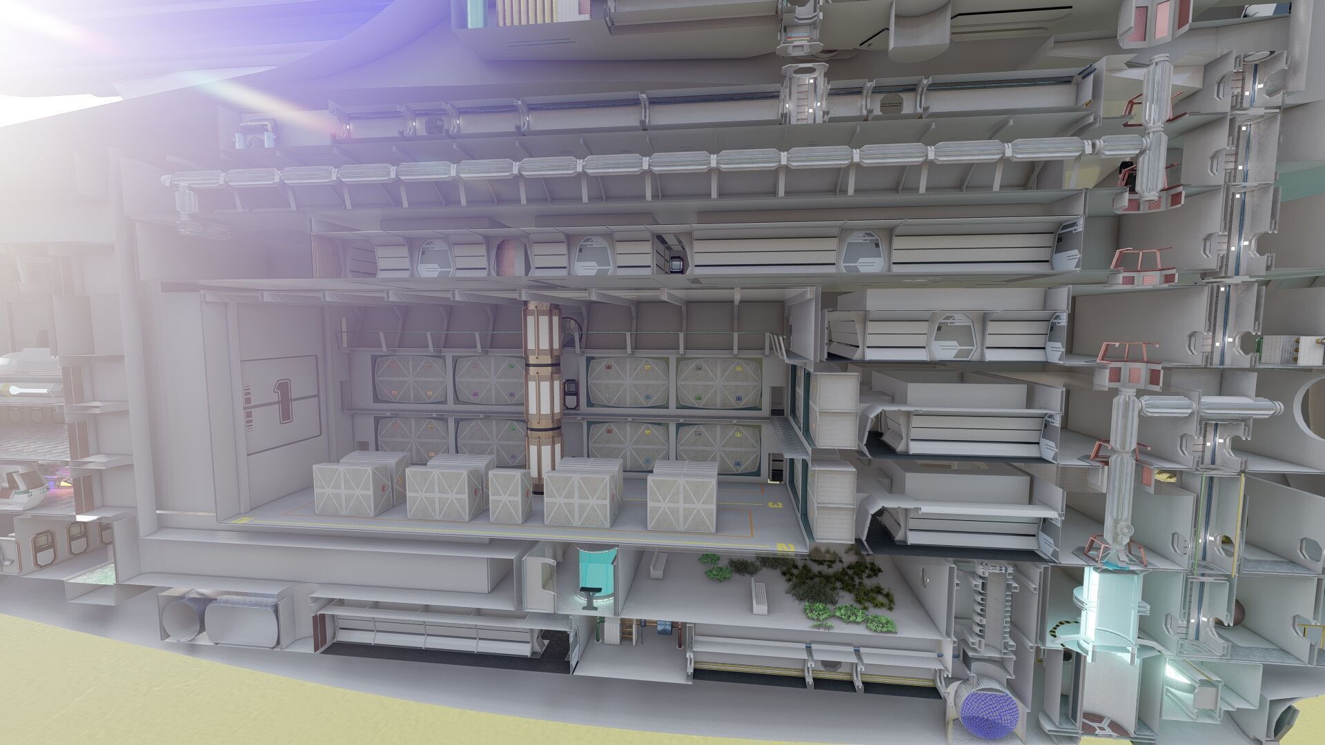 USS ENTERPRISE NCC 1701 A with full interior 3D model_23