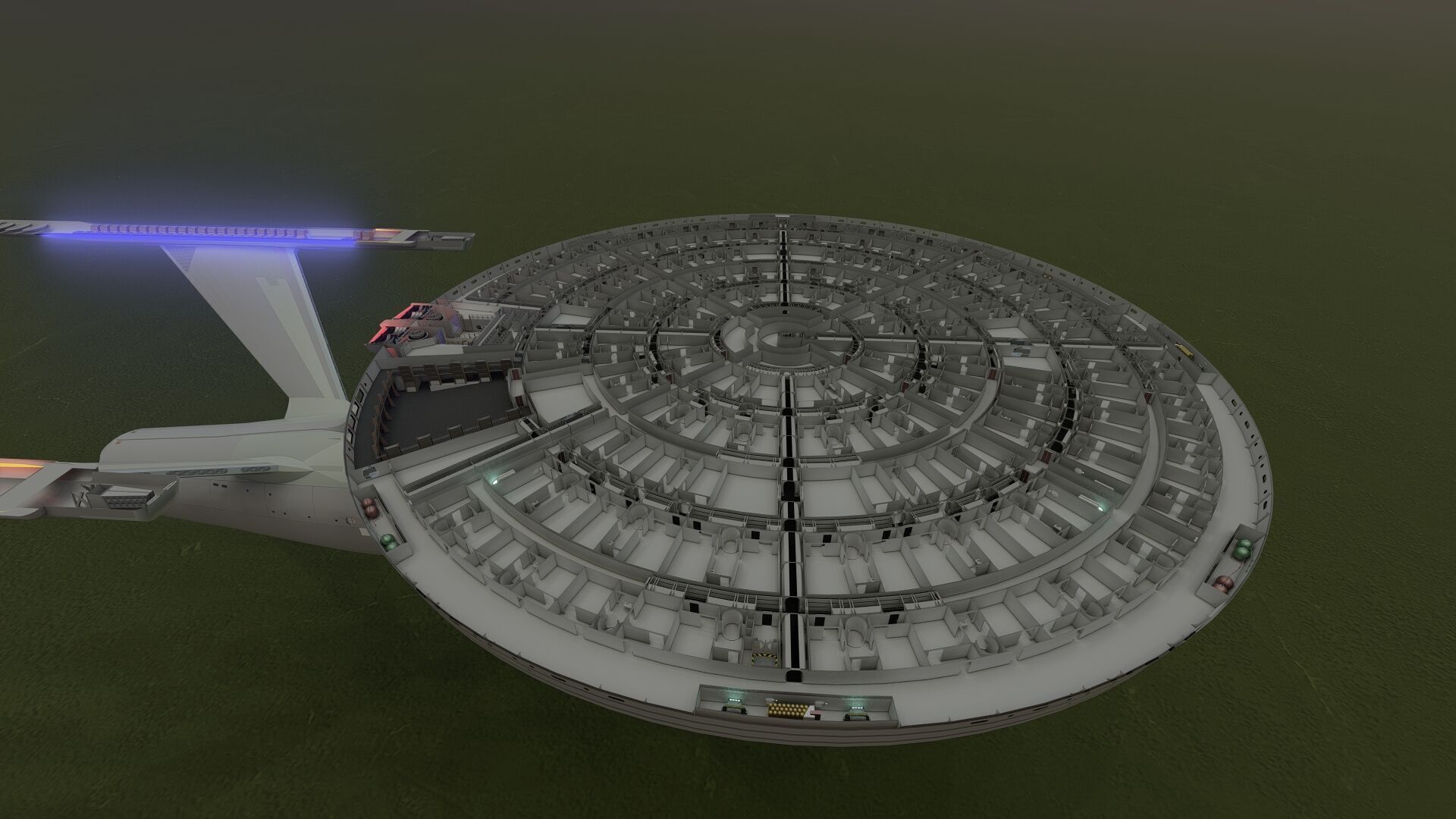 USS ENTERPRISE NCC 1701 A with full interior 3D model_42