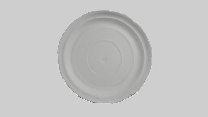 Plate model Low-poly 3D model