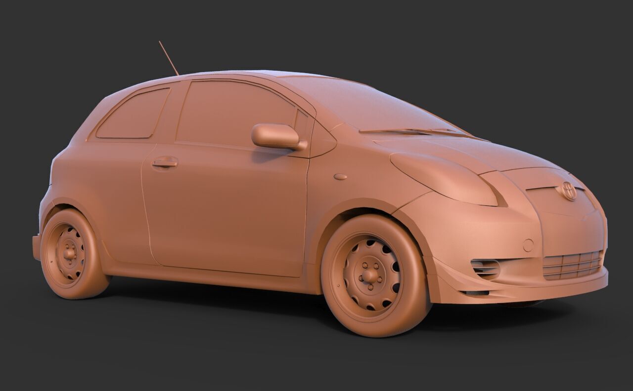 Toyota Yaris 3D print model_2