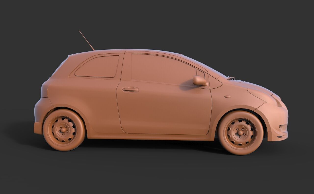 Toyota Yaris 3D print model_3