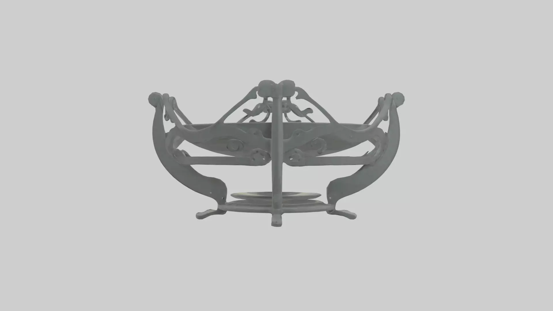 Plate Stand model Low-poly 3D model_0