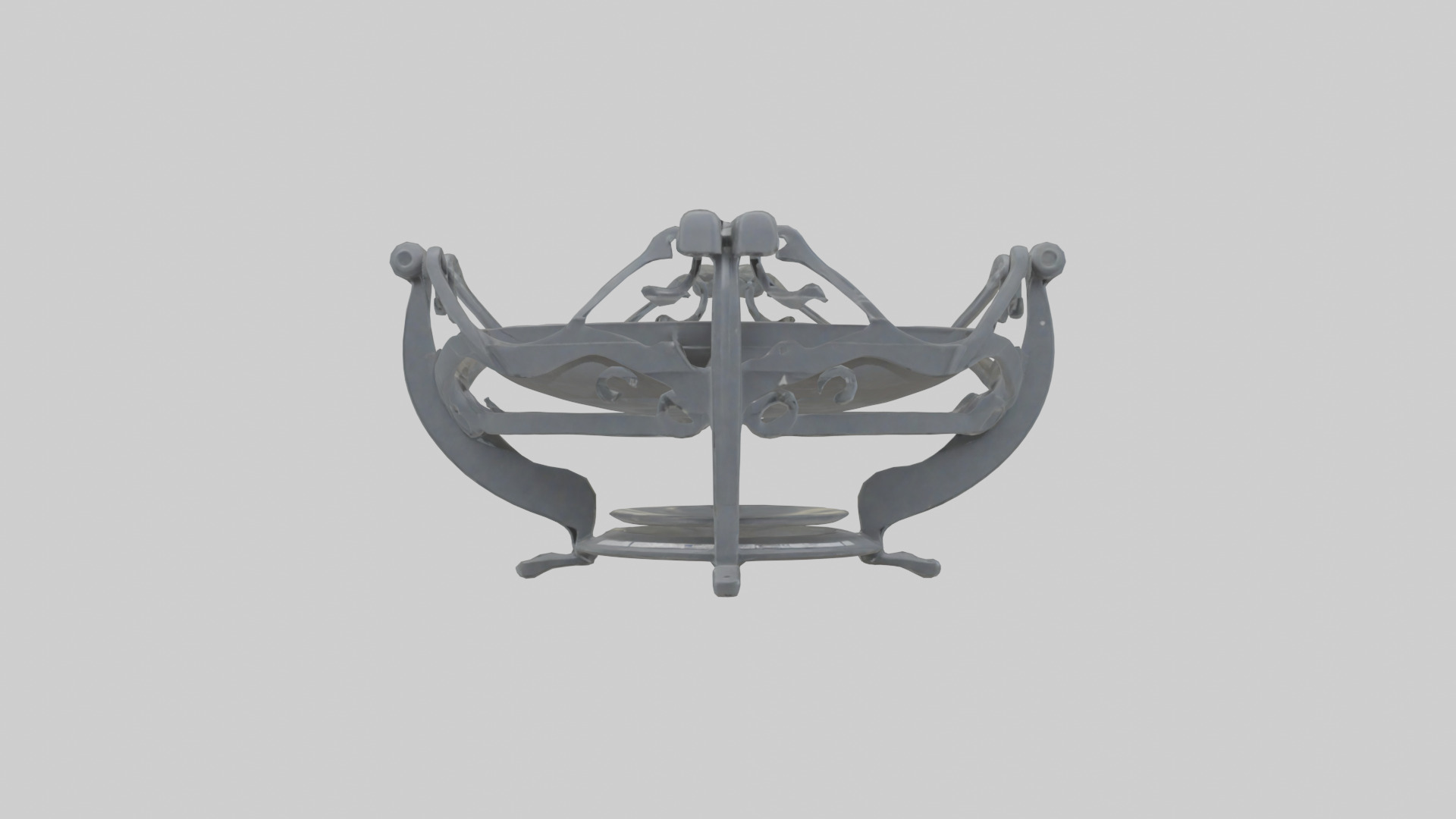 Plate Stand model Low-poly 3D model_9