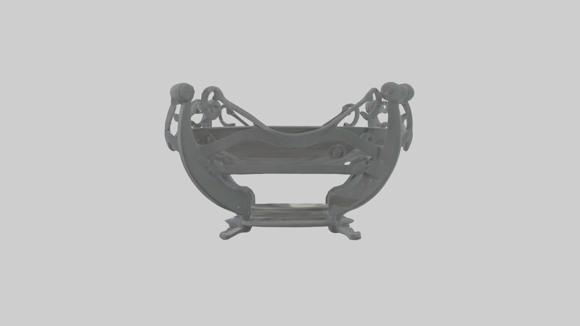 Plate Stand model Low-poly 3D model_1