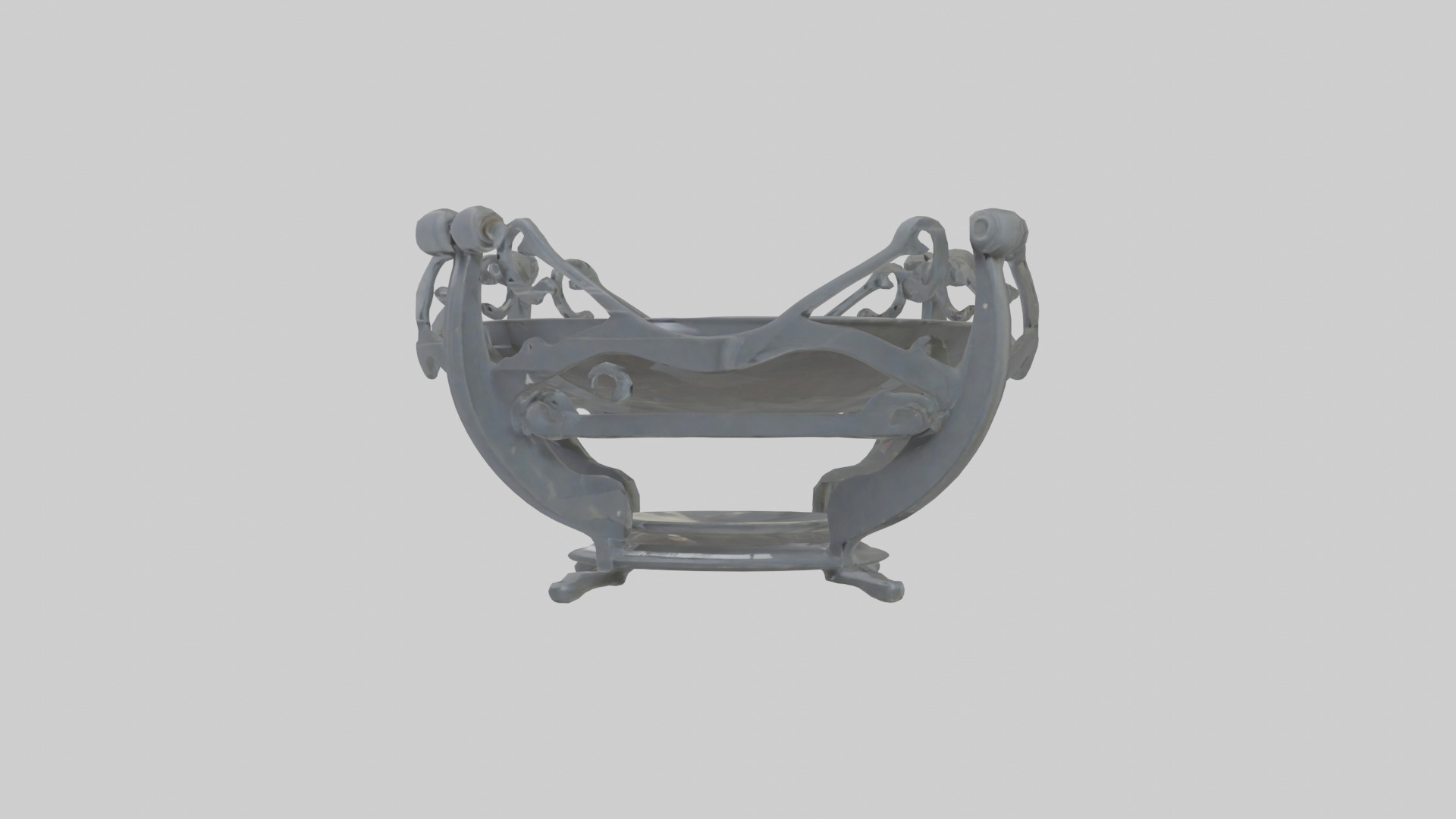 Plate Stand model Low-poly 3D model_8