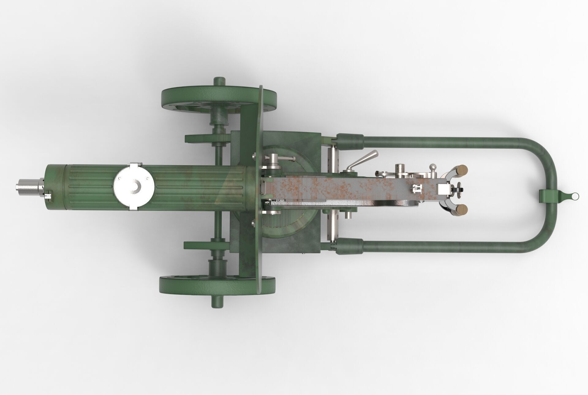 Soviet Maxim machine gun model 3D model_2