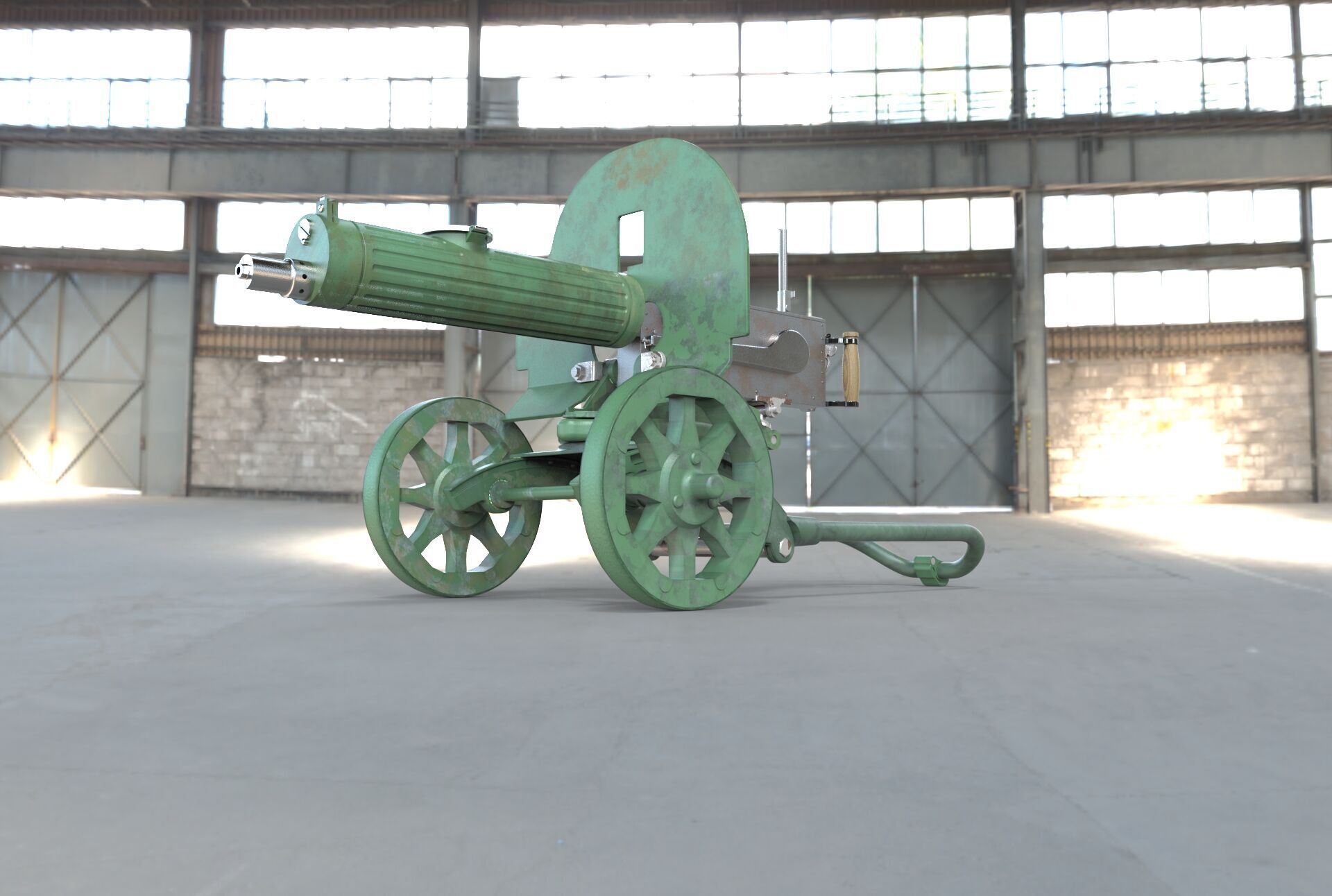 Soviet Maxim machine gun model 3D model_14