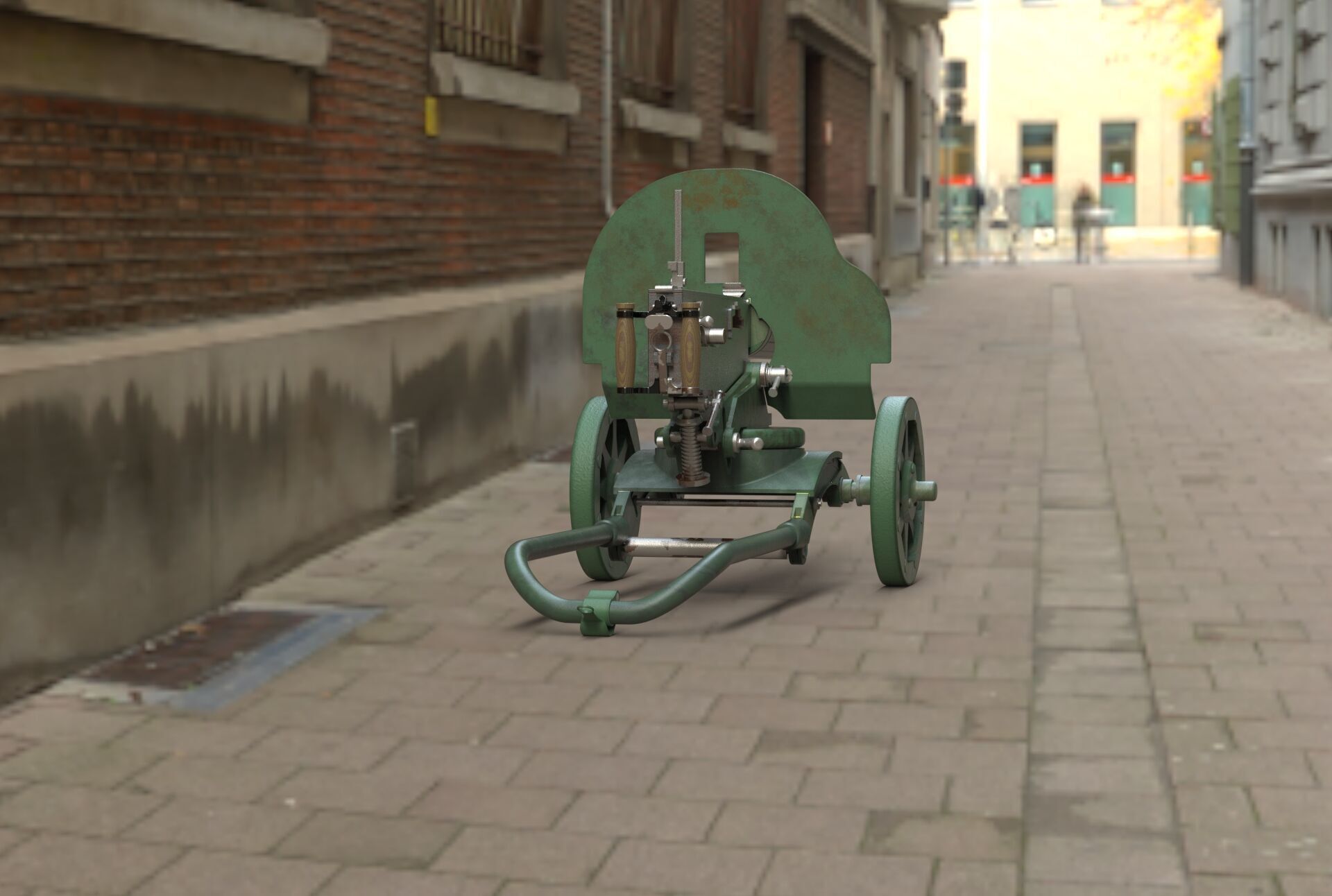 Soviet Maxim machine gun model 3D model_5