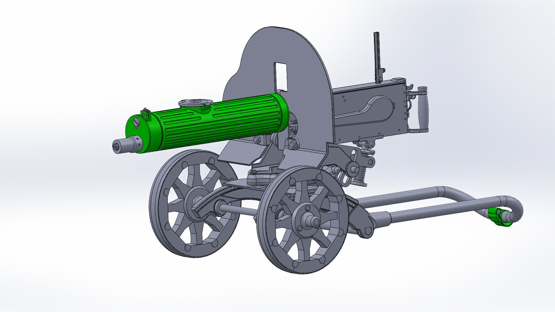 Soviet Maxim machine gun model 3D model_26