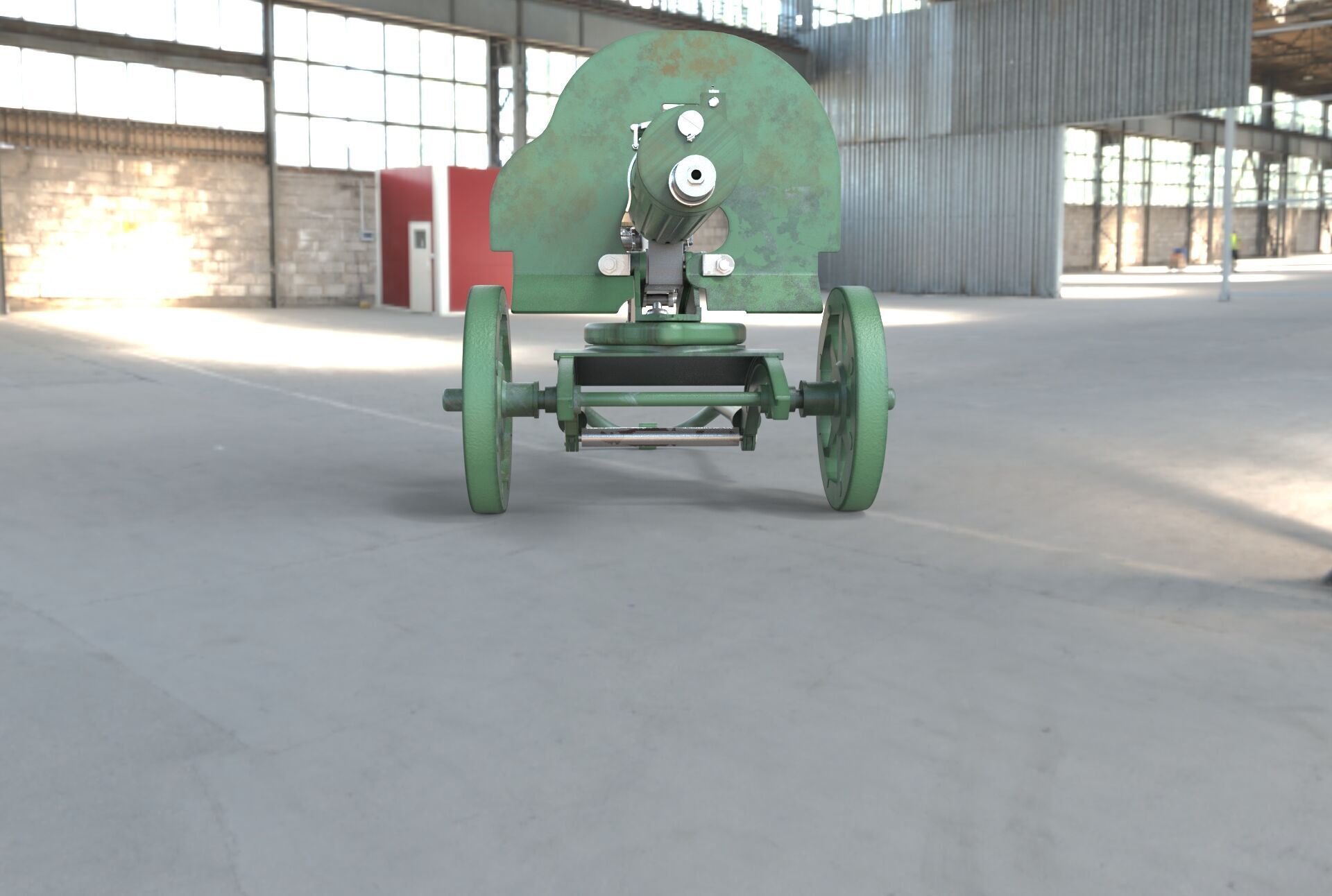 Soviet Maxim machine gun model 3D model_13