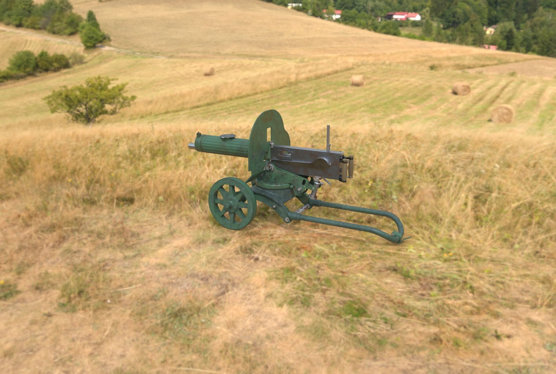 Soviet Maxim machine gun model 3D model_24