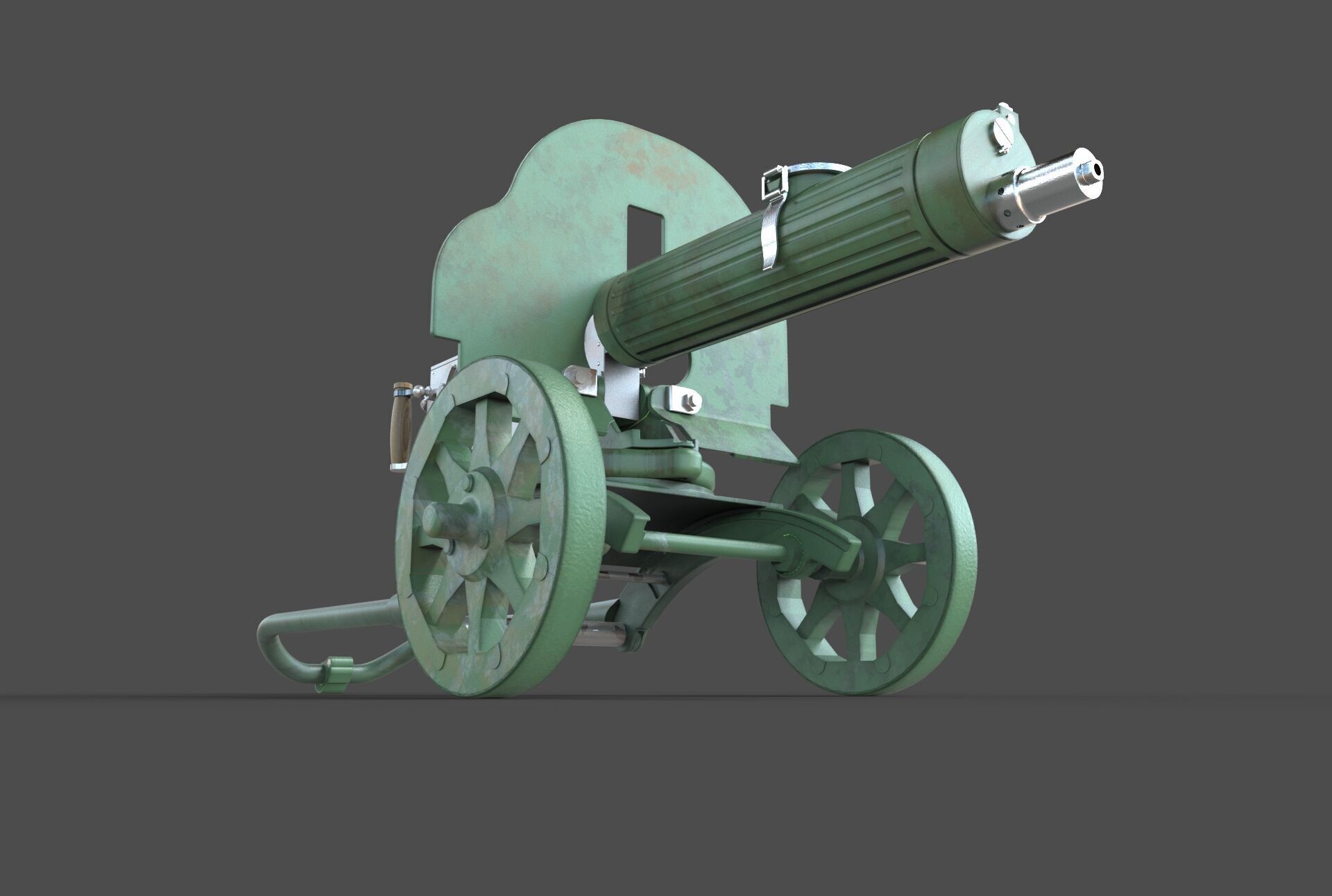 Soviet Maxim machine gun model 3D model_17