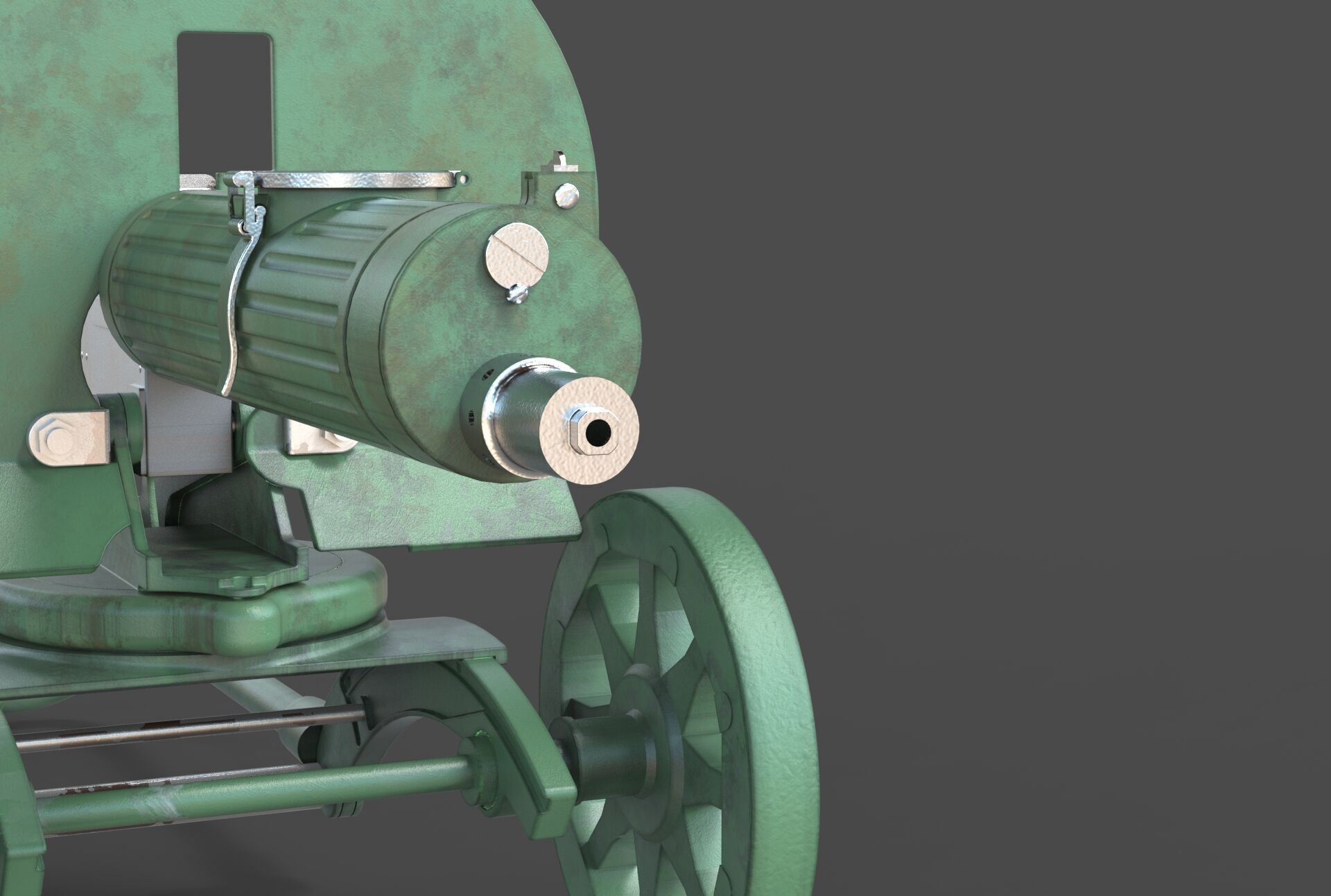 Soviet Maxim machine gun model 3D model_22