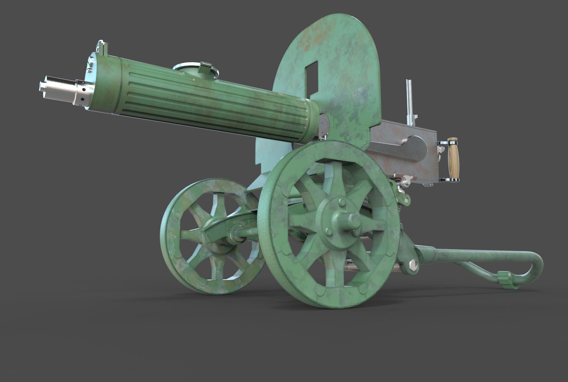 Soviet Maxim machine gun model 3D model_18
