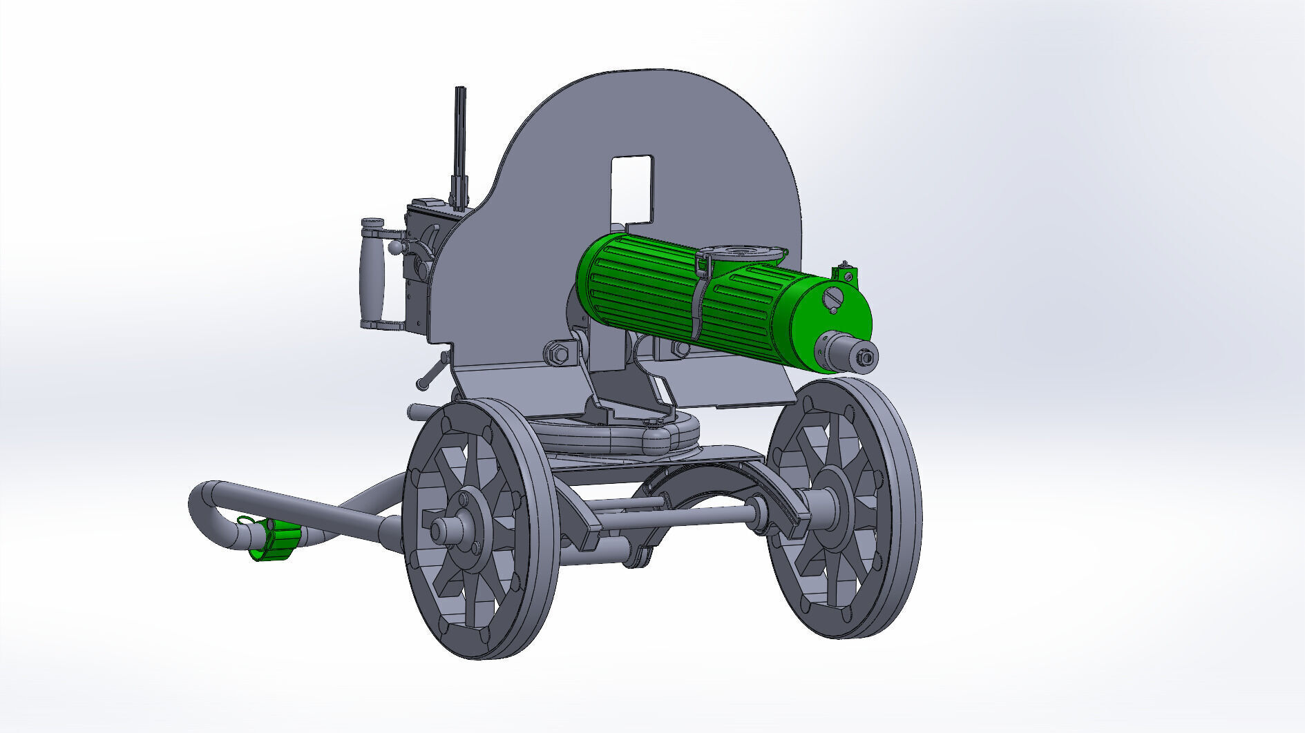 Soviet Maxim machine gun model 3D model_25