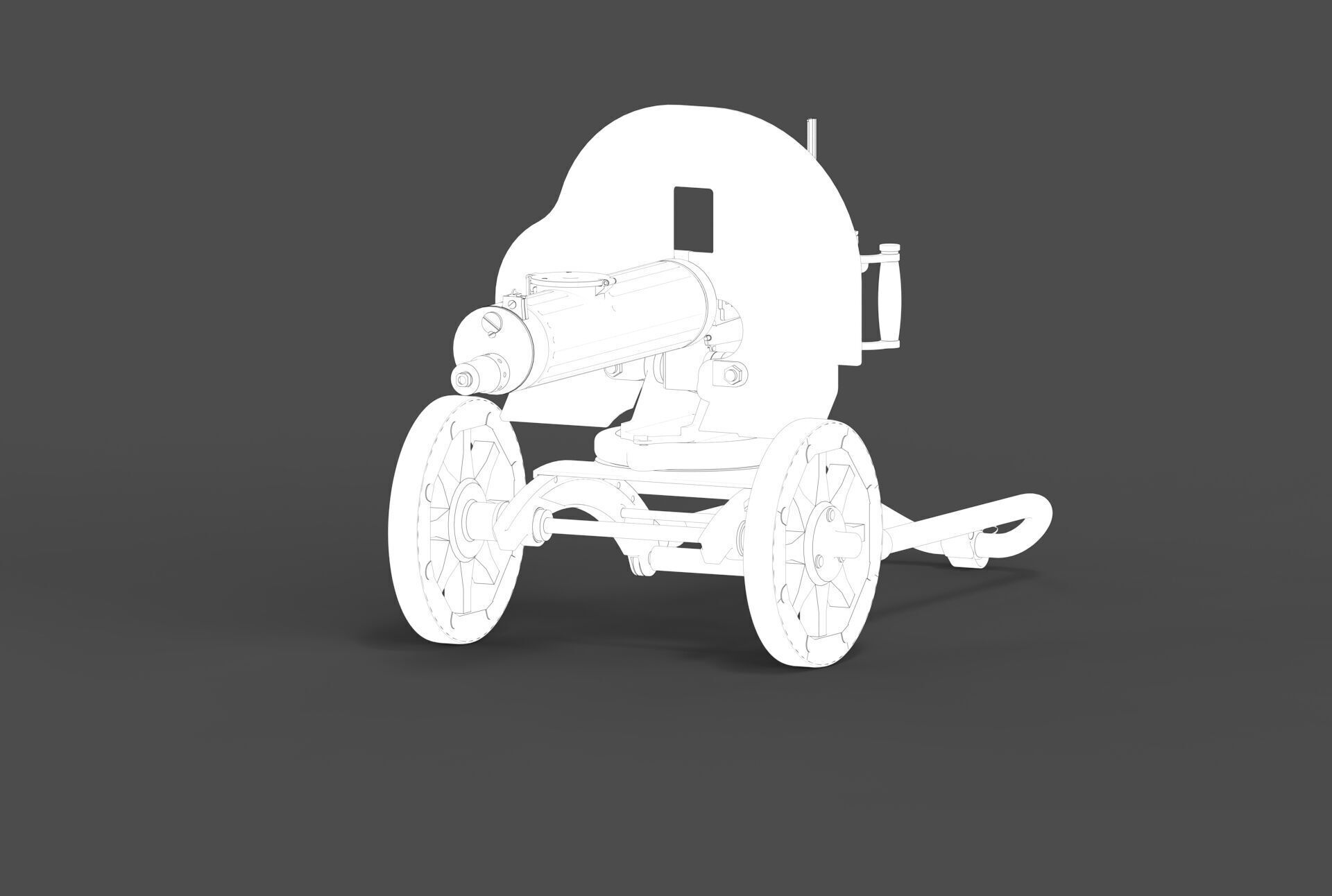 Soviet Maxim machine gun model 3D model_6