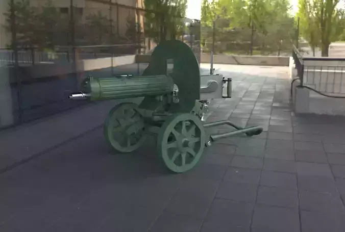 Soviet Maxim machine gun model 3D model Soviet Maxim machine gun model 3D model