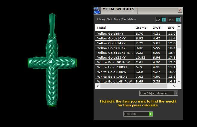 cross pendant 3D print model_3