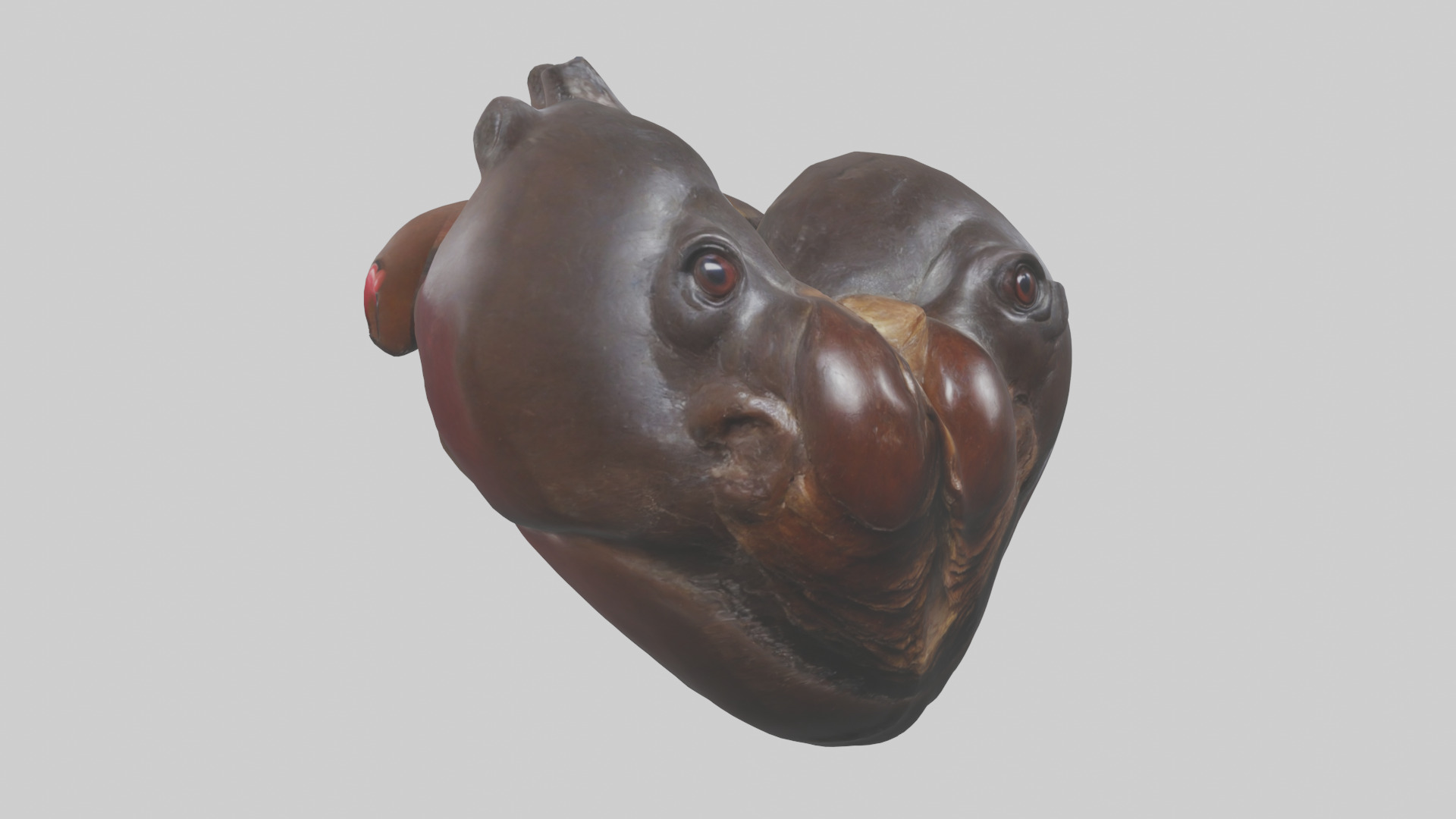 Platypus Heart Low-poly 3D model_7