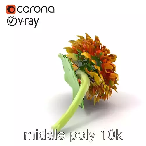Gradient Petals Sunflower model pack